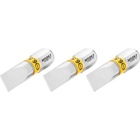 Embout-tournevis (bit) Hazet 2208N-10/3, hexagone massif 6,3 (1/4 pouce), profil à fente, 1.2 x 6.5 mm, nombre d'outils : 3 (1/4)