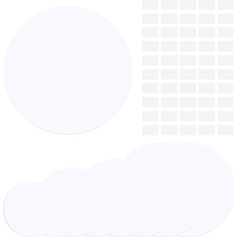 12 Pcs Round Plastic Ceiling Panels for Walls and Plasterboard White Mixed Sizes 6.3/9.5/12.7/18cm (1/5)