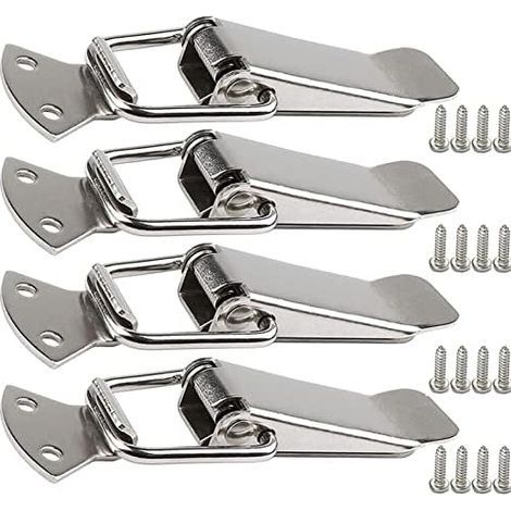 Fermoir de tension en acier inoxydable avec vis, fermoir à levier 56 mm, loquet ressort bascule, clip serrage, fermeture boîte, capuchon verrouillage pour boîte outils - mm without Locking Hole (1/5)