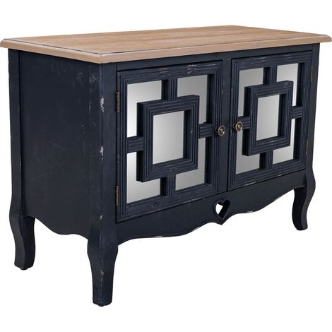 Recibidor de madera negro 83x36x56,5
