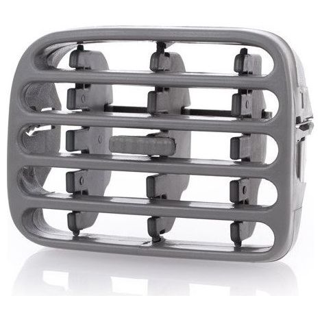 Grille d'aération grise, gauche, sur la console centrale d'une Renault Clio II (1998-2001). (1/2)