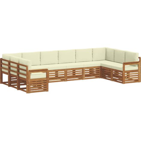 Sectional Sofa Set with Cushion 10 pcs Natural and Cream vidaXL (1/5)