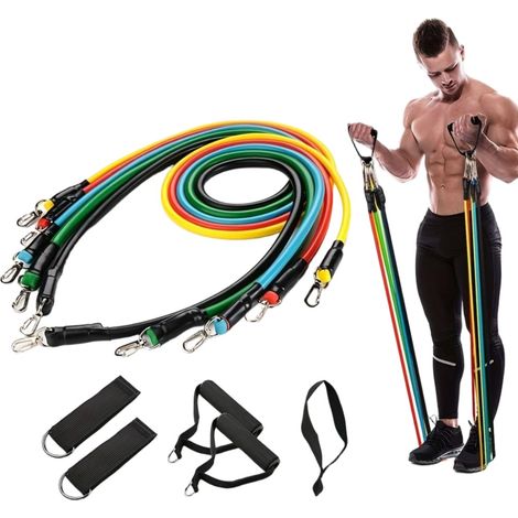 Cette bande élastique multifonctionnelle permet de muscler et de renforcer les pectoraux. Convient à une utilisation à domicile et en salle de sport. (1/4)
