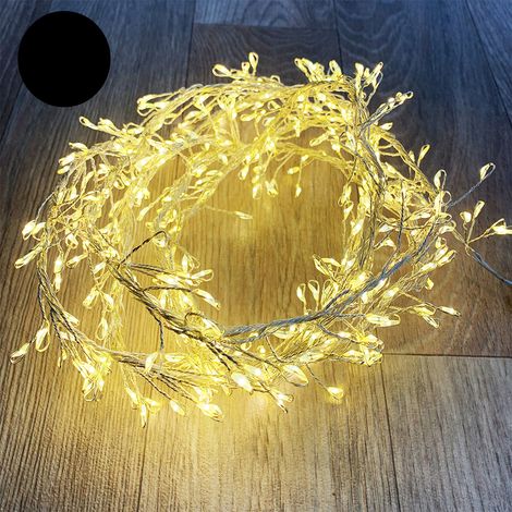 400er LED - Tropfen-Lichterkette silber innen-MLK070W-8 (1/4)