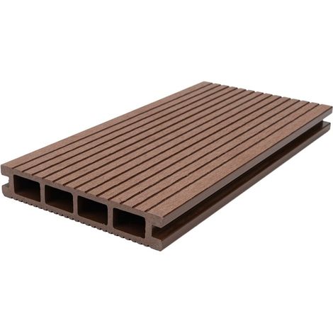Lames de terrasse en composite WPC, Naimeed D6463, 290 x 14,6 x 2,5 cm, marron foncé (1/5)