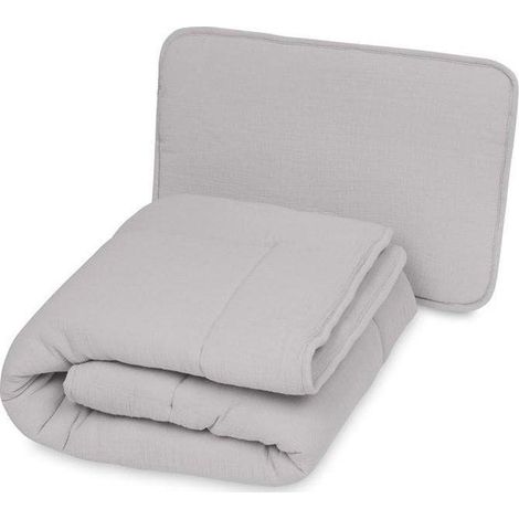 DECKE und KISSEN 135x100+40x60 MUSLIN