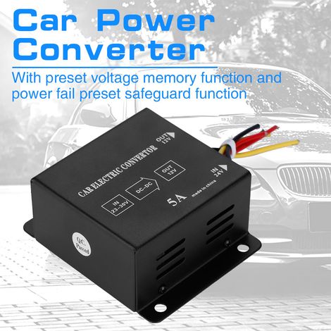 Convertisseur de tension CC 24V à 12V 10A 120W, réducteur de tension électrique pour camion et voiture, transformateur abaisseur (1/5)
