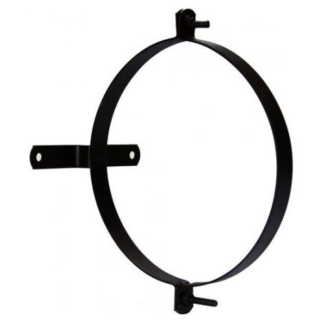 Morsetto Per Tubo Stufa Vetrificato Con Supporto 150 mm. (2 pezzi)