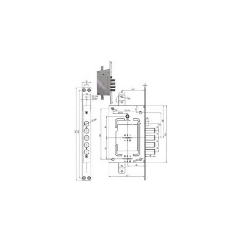 Serratura Tripl. Infilare C Scr. Multif. D m + D m Blind Cod 384339