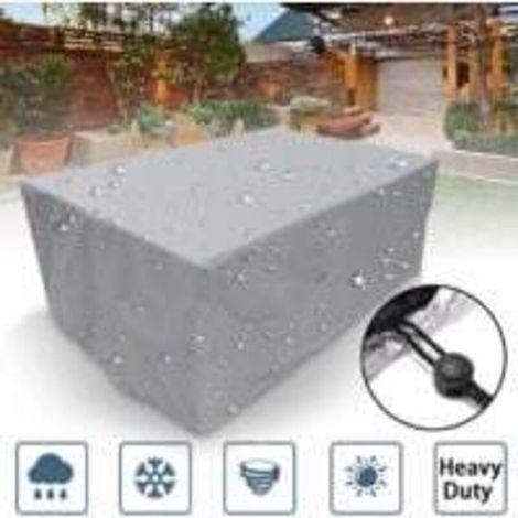 Waterproof protective cover for garden furniture, made of highly resistant 210D Oxford fabric, cold and wind resistant, UV protection with drawstring, 200 x 100 x 120 cm