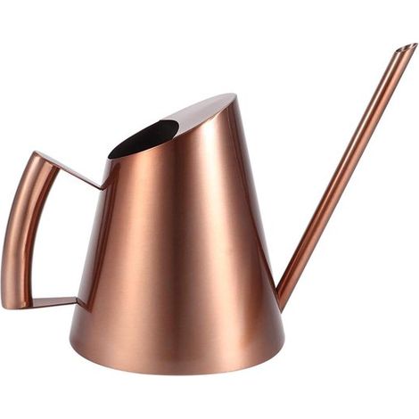 Regadera de acero inoxidable - Jarra para regar plantas - Mango ergonómico - 900 ml - Bronce