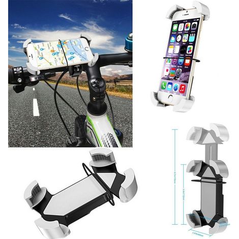TRADE SHOP - Porta Cellulare Per Bicicletta Manubrio Supporto Smartphone Rotante 360° Max 5,5" - (1/5)