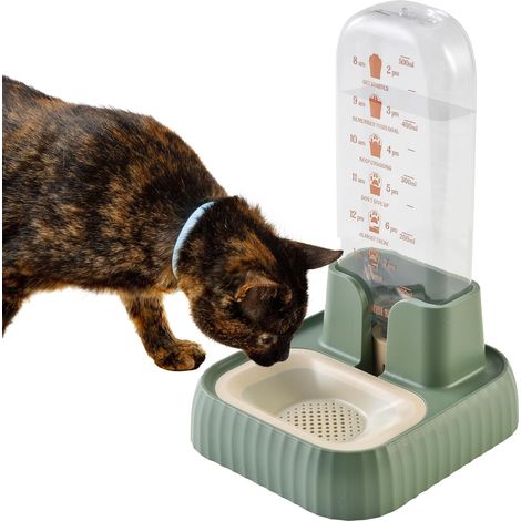 Gravity Pet Drinking Fountain with Filter, Automatic Cat and Small Dog Bowl Drinking Dispenser with Non-Slip Base (1/5)