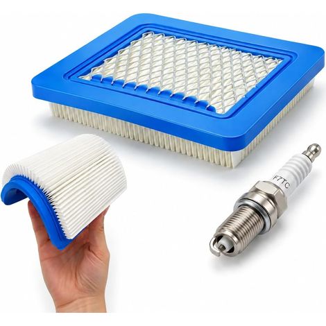 Filtre à Air et Bougie d'Allumage pour Tondeuse Compatible avec 625 650 675 GCV135 GCV160 GCV190A GX100 GC135 GC160 Remplacement 491588 491588S 399959 avec Bougie F7TC (1/5)