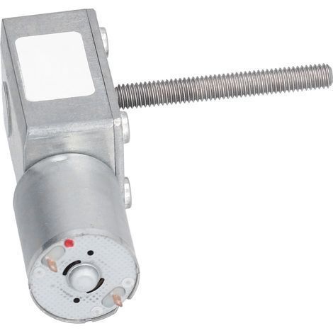 JGY-370 Gleichstrom 6V 66 U/min selbsthemmender Getriebemotor, 50 mm Welle, M6 Gewinde, Schneckengetriebe, Stahl-Abtriebswelle, für Automatisierung und Heimwerkerprojekte. (1/5)