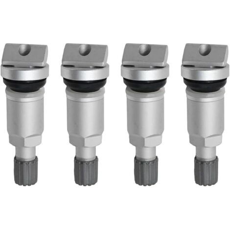 Sollbry Lot de 4 tiges de valve de rechange pour capteur de pression des pneus, tiges métalliques anti-éclatement compatibles avec la plupart des voitures et SUV, outil d'installation inclus (1/5)