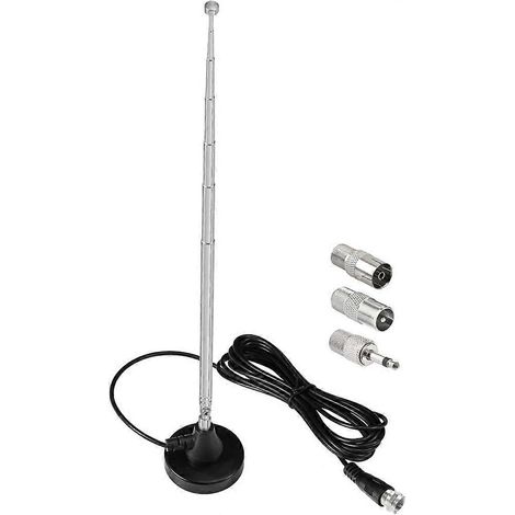 Antenne radio FM à base magnétique Telecopic pour Pioneer, Onkyo, Yamaha, Marantz et Sherwood. Radio FM numérique HD d'intérieur avec Bluetooth. (1/5)