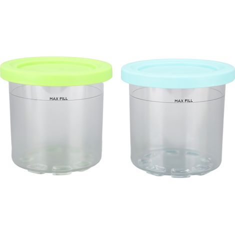 Lot de 2 pots à glace de 600 ml (bleu et vert) pour Ninja NC299AMZ et NC300s (1/5)