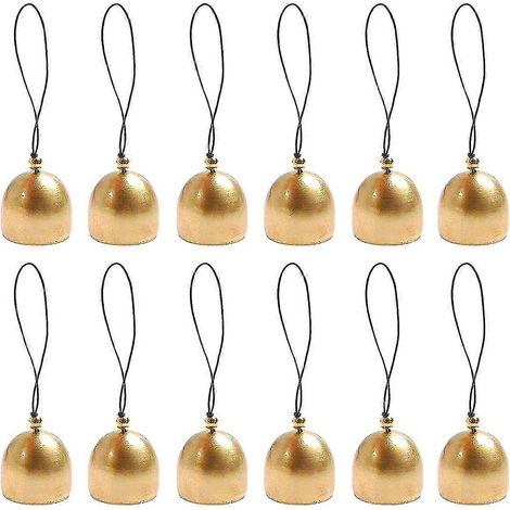 Lot de 12 mini clochettes en métal, petites clochettes décoratives pour animaux de compagnie, style vintage. (1/5)