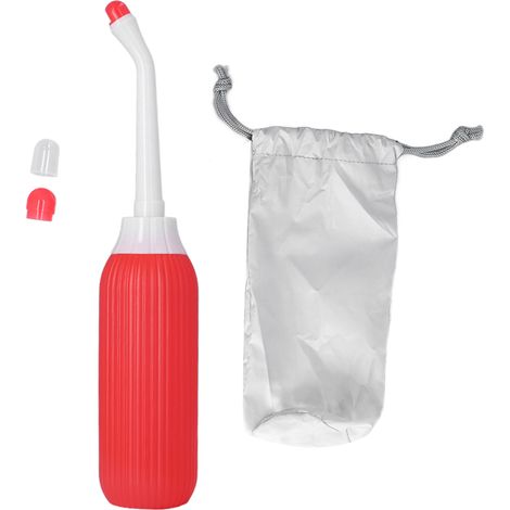 Bouteille péri post-partum 500ml rouge, bidet portable polyvalent pour hygiène intime et soin apaisant après accouchement (1/5)