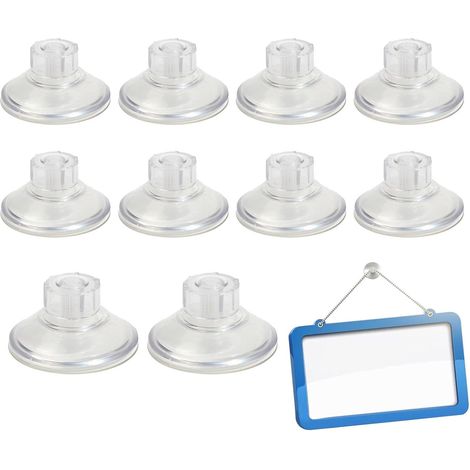 10 hochhaftende Glassaugnäpfe Transparentes Befestigungsset
