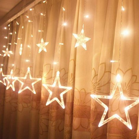 CATENA TENDA LUMINOSA DI NATALE LUCI NATALIZIE CON LED LUCE CALDA STELLA ADDOBBI PER INTERNO xc-3003 (1/3)