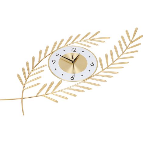 Horloge murale moderne en fer, résistante, de forme unique, soudée à la main, décorative pour salons, jardins d'enfants et magasins. (1/5)
