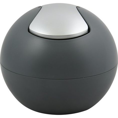 Poubelle à  bascule BOWL MATT 1L Gris foncé mat Spirella