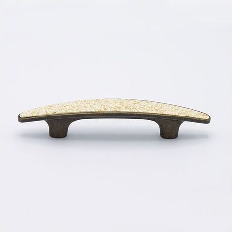 Maniglia lunga arrotondata effetto bronzo con inserto maculato 160x21x32mm - 052B Bridge (1/2)