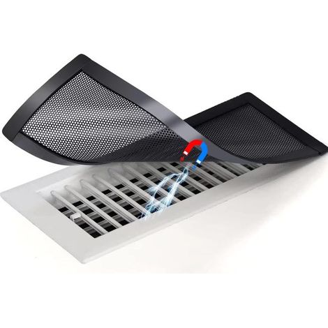 Couvercles magnétiques pour grilles de ventilation de sol — 10 x 25,4 cm, lot de 2, couvercles de drain (1/5)