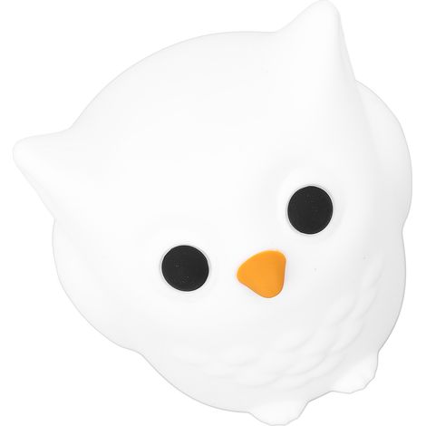 Veilleuse hibou rechargeable, lampe de chevet en silicone douce pour les yeux, veilleuse animalière pour chambre d'enfant (filles et garçons). (1/5)
