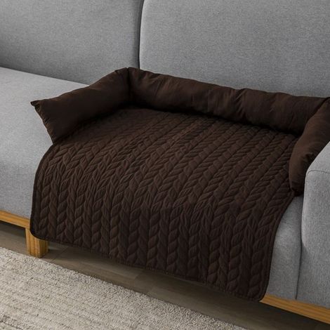 Matelas imperméable pour chien - Housse de canapé antidérapante -panier pour chien -Tapis de protection lavable,75x75cm,Cafe (1/5)