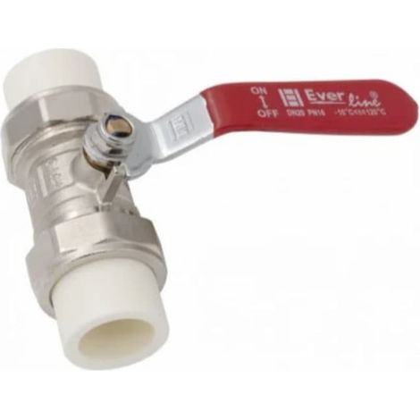 Vanne à bille métallique, raccords PPR diamètre 32 mm, matériau anticorrosion, pour installations de chauffage, eau chaude/froide (1/2)
