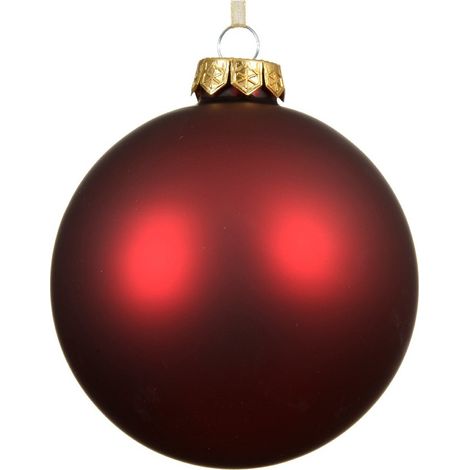 Opake Glasball in blutrot, 15 cm (1/4)