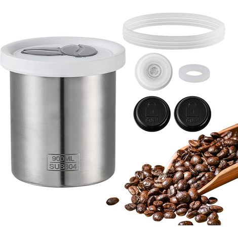 Stockage de café en grains Récipient alimentaire étanche de 900 ml avec pot pour les grains de café Pour Dortoir Bureau Appartement Et Salle À Manger (1/5)