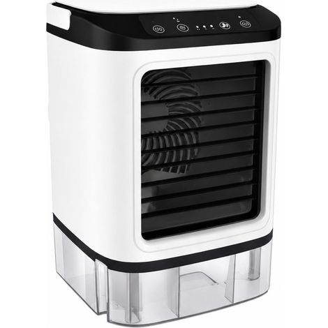Verdunstungskühlventilator, USB-Anschluss, zwei Sprühmodi, 900-ml-Wassertank mit Eisfach (1/5)