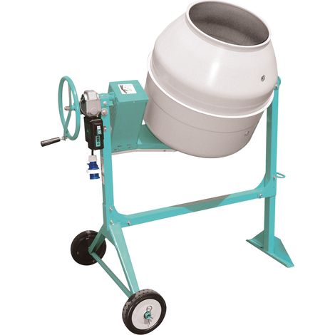 Imer – Bétonnière 160L électrique 0.3kW – Cuve acier démontable – Moteur monophasé 230V – Basculement par réducteur à graisse (1/5)