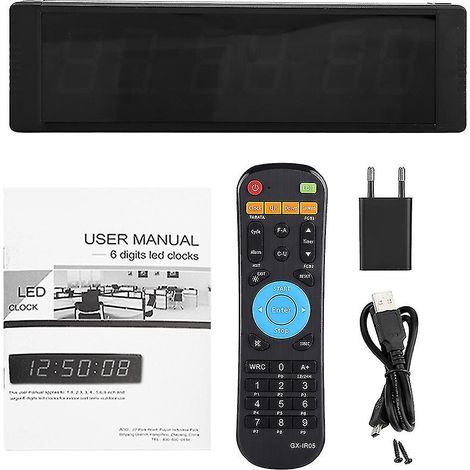 Réveil de bureau multifonctionnel portable de 1,5 pouce avec affichage LED numérique pour salles de conférence ( ) (1/4)