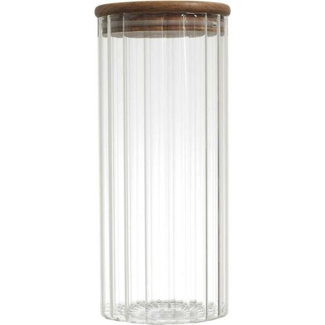 Bocal de conservation 110cl avec bouchon en acacia (1/5)