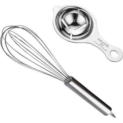Batteur - Fouet Semi-Automatique En Acier Inoxydable - Pour Mélange D'Œufs - 1 Pièce