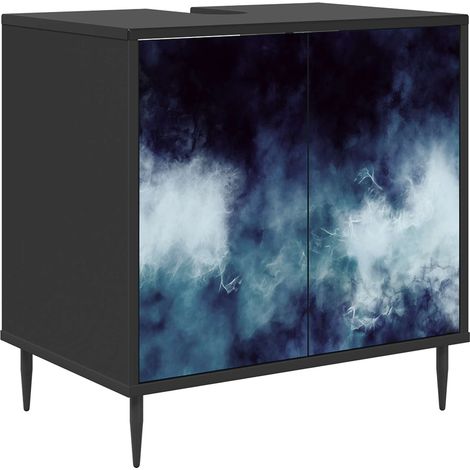Mobile da Bagno RAALTE Rovere Nero 60 x 40 x 61 cm vidaXL (1/5)