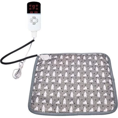 Tapis chauffant électrique pour animaux de compagnie d'hiver, tapis pour chat à température réglable, lit pour chien anti-mâcher d'intérieur durable (1/4)