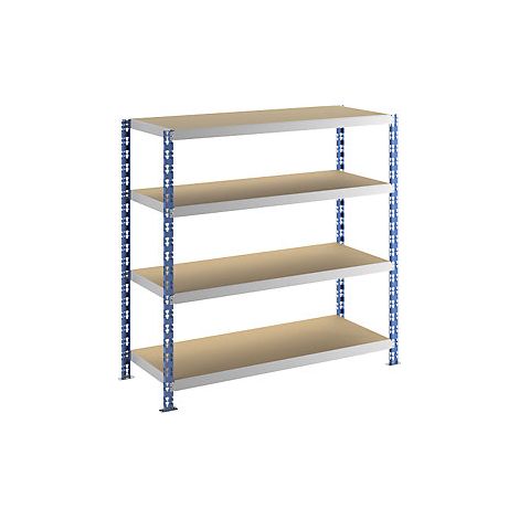 eurokraft basic Scaffale a innesto a campata larga blu/grigio (1/3)