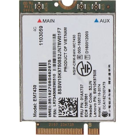 EM7430 FDD/TDD LTE 4G Modul WCDMA GNSS 4G Karte für Thinkpad X1C Gen5 Notebook