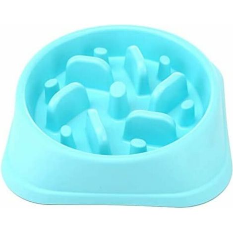 Filiyano-Gamelle anti-glouton pour chien, design antidérapant, ludique et interactive (bleue) (1/5)
