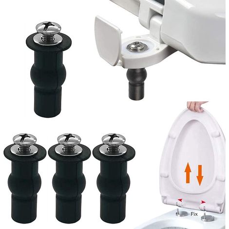 4 Pièces Fixation Abattant WC Fixation Lunette WC Cuvette WC (1/5)