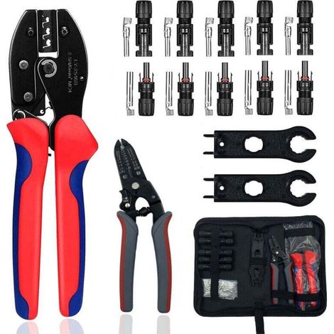 Kit de sertissage compatible avec les connecteurs de câble solaire, 24 PCS