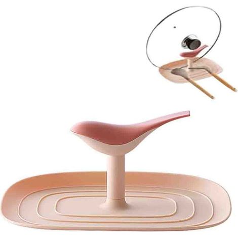 Soporte para cucharas y tapas - Con canal de drenaje y base antigoteo - Para cucharas, tapas, espátulas y pinzas - 1 pieza (1/5)