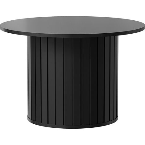 Mesa de centro Novmono 106, Negro, 47x0x0cm, Diámetro: 70, Aglomerado laminado, Redonda
