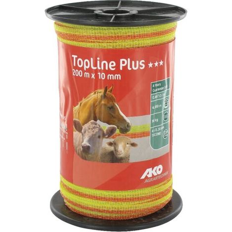 Nastro per recinzioni 10 mm 200 m giallo/arancio AKO 449568